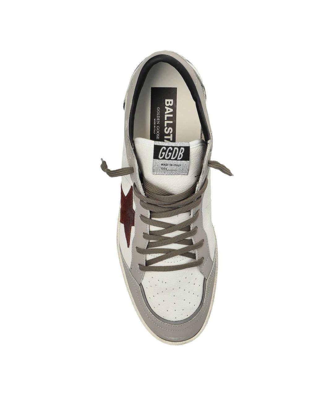 GOLDEN GOOSE DELUXE BRAND Белые кожаные низкие кроссовки / кеды, фото 4