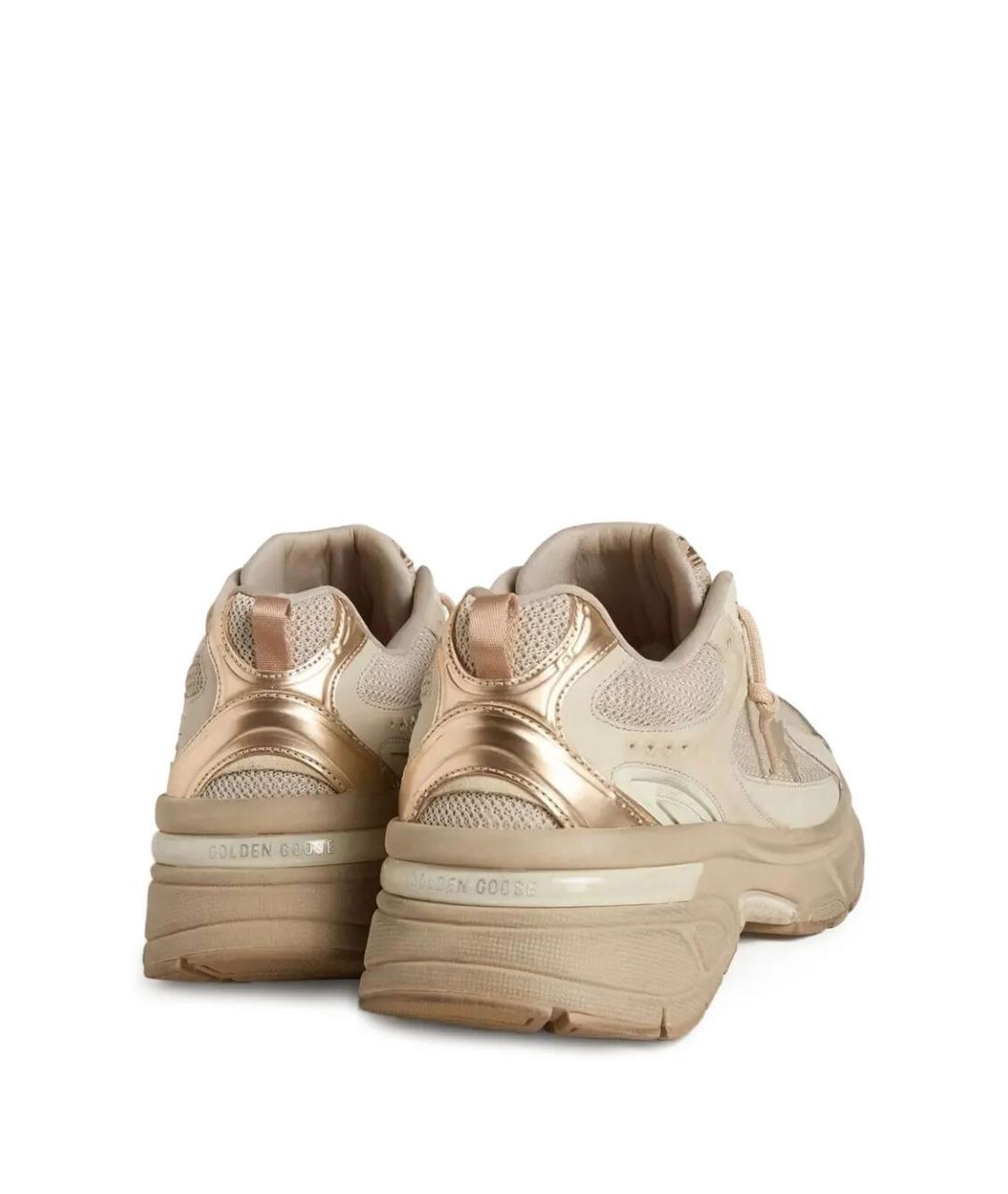 GOLDEN GOOSE Бежевые кожаные кроссовки, фото 3