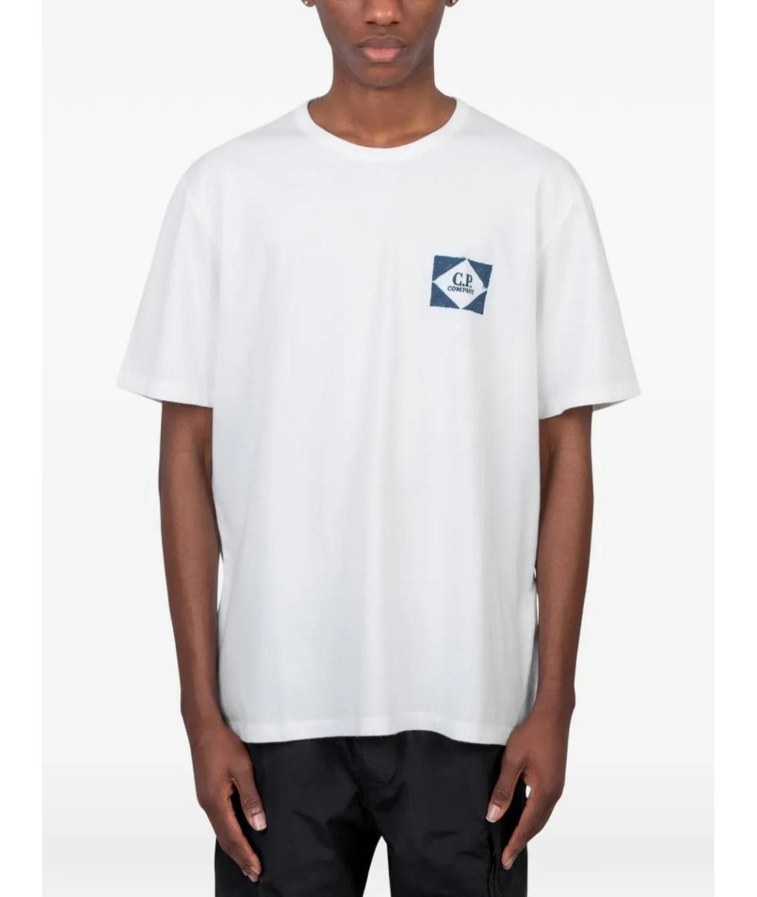 CP COMPANY Белая хлопковая футболка, фото 6
