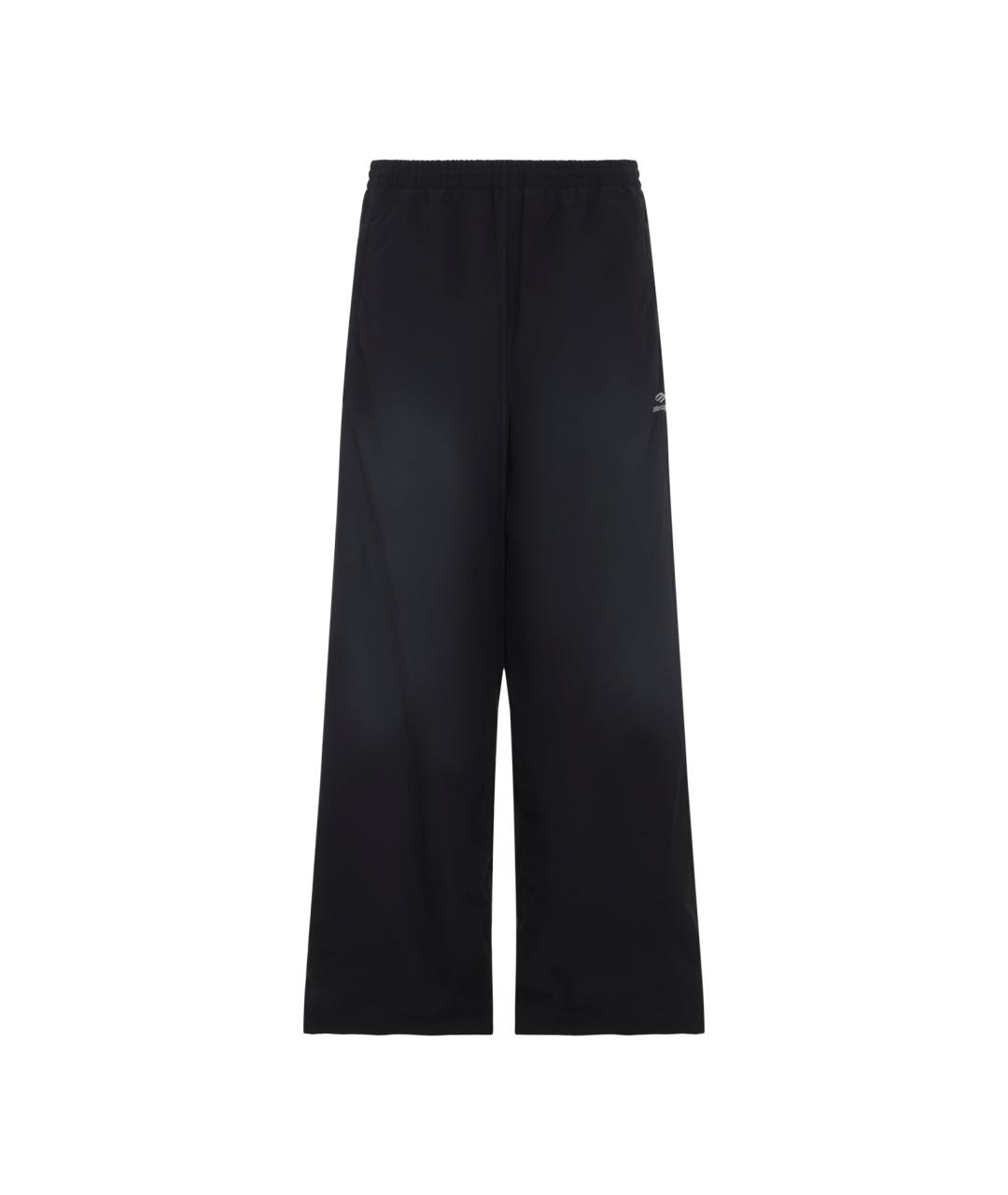 BALENCIAGA Черные хлопковые повседневные брюки, фото 1