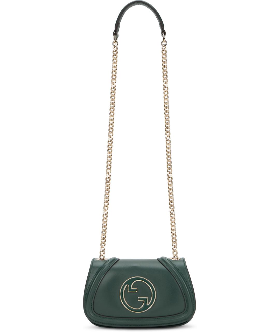 GUCCI Зеленая кожаная сумка через плечо, фото 2