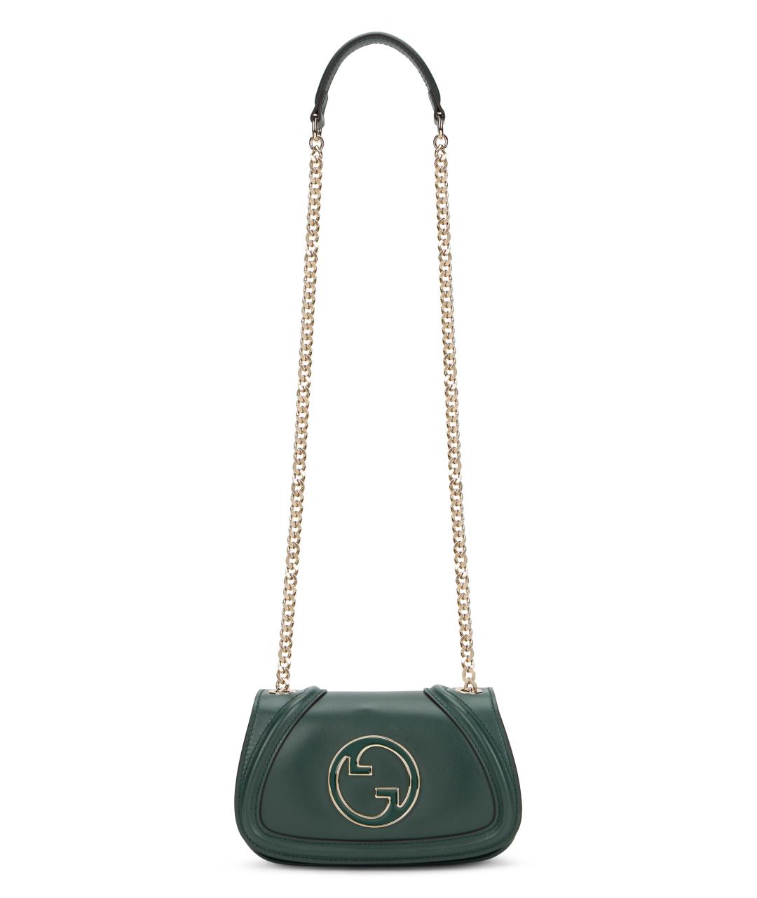 GUCCI Зеленая кожаная сумка через плечо, фото 1