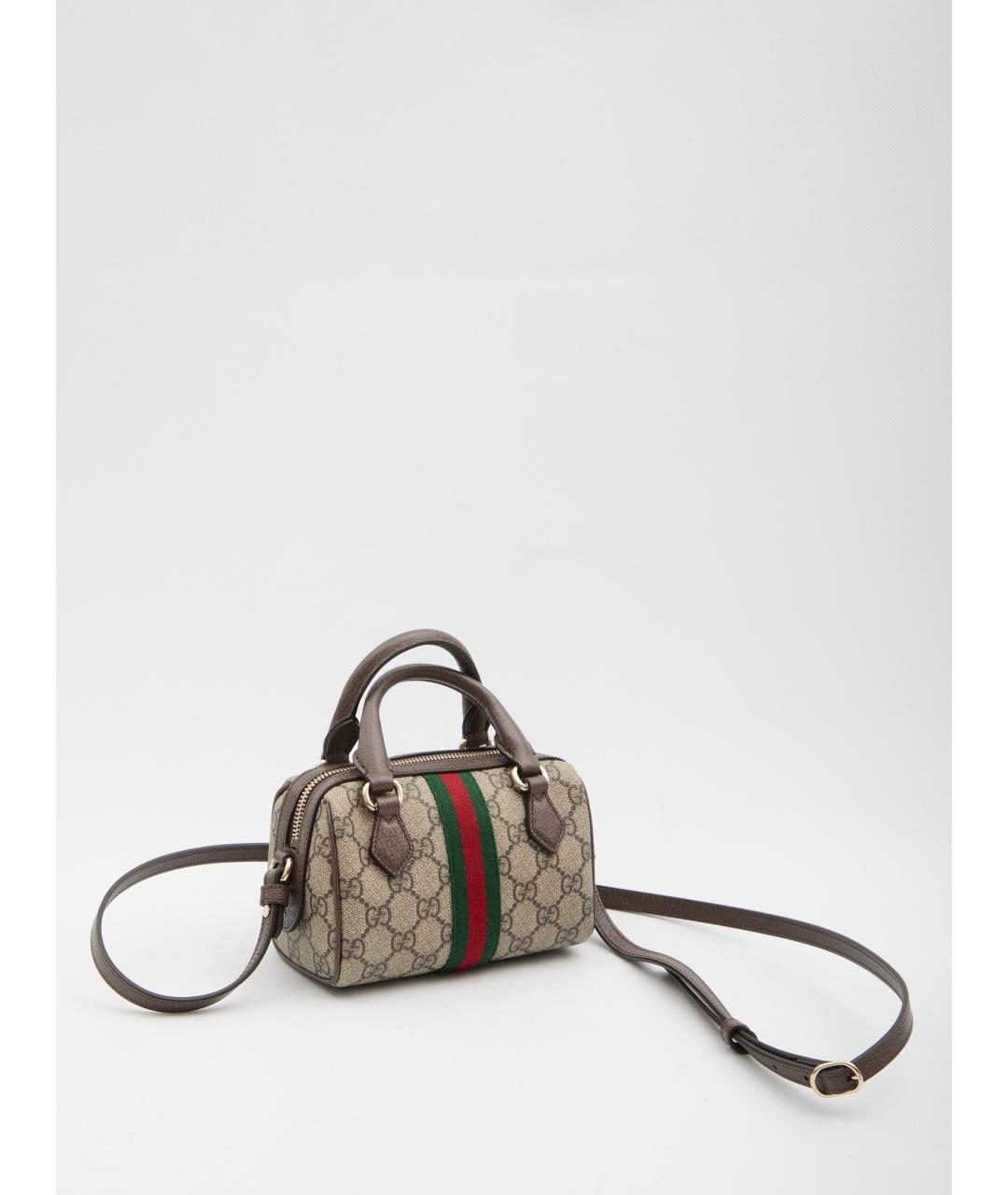 GUCCI Бежевая жаккардовая сумка тоут, фото 2