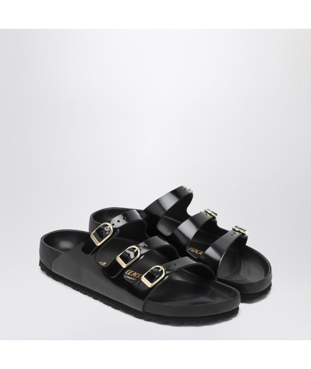 BIRKENSTOCK Черные кожаные сандалии, фото 3