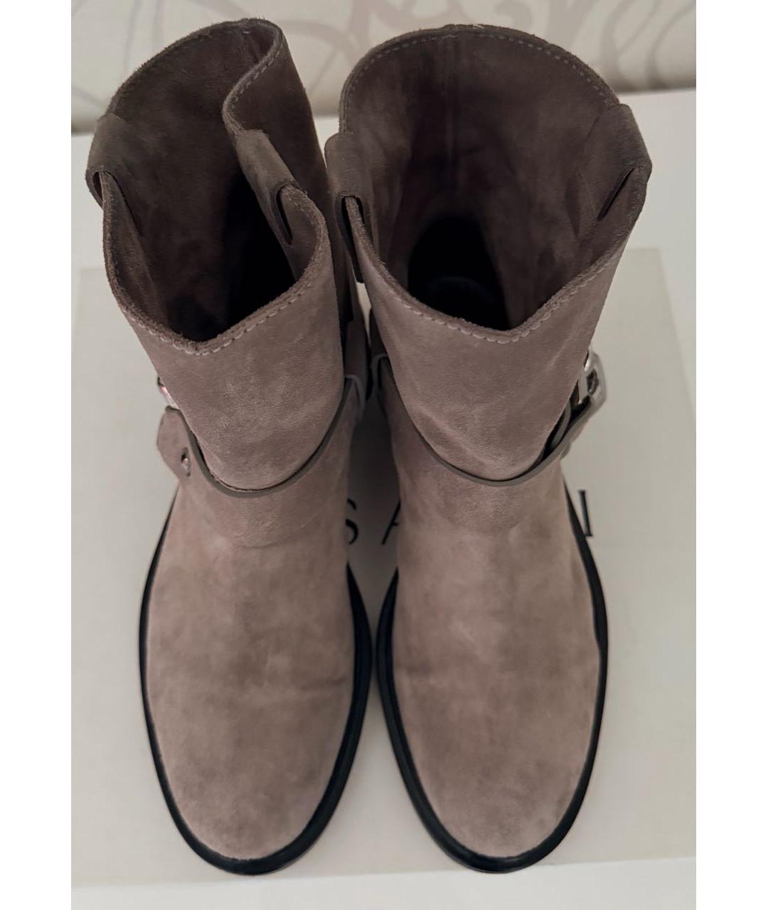 CASADEI Бежевые замшевые полусапоги, фото 3