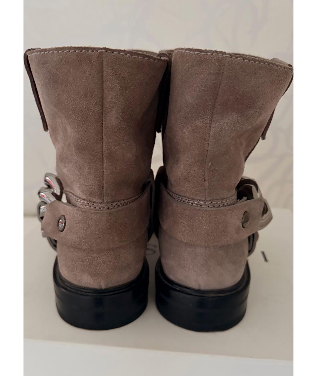 CASADEI Бежевые замшевые полусапоги, фото 4