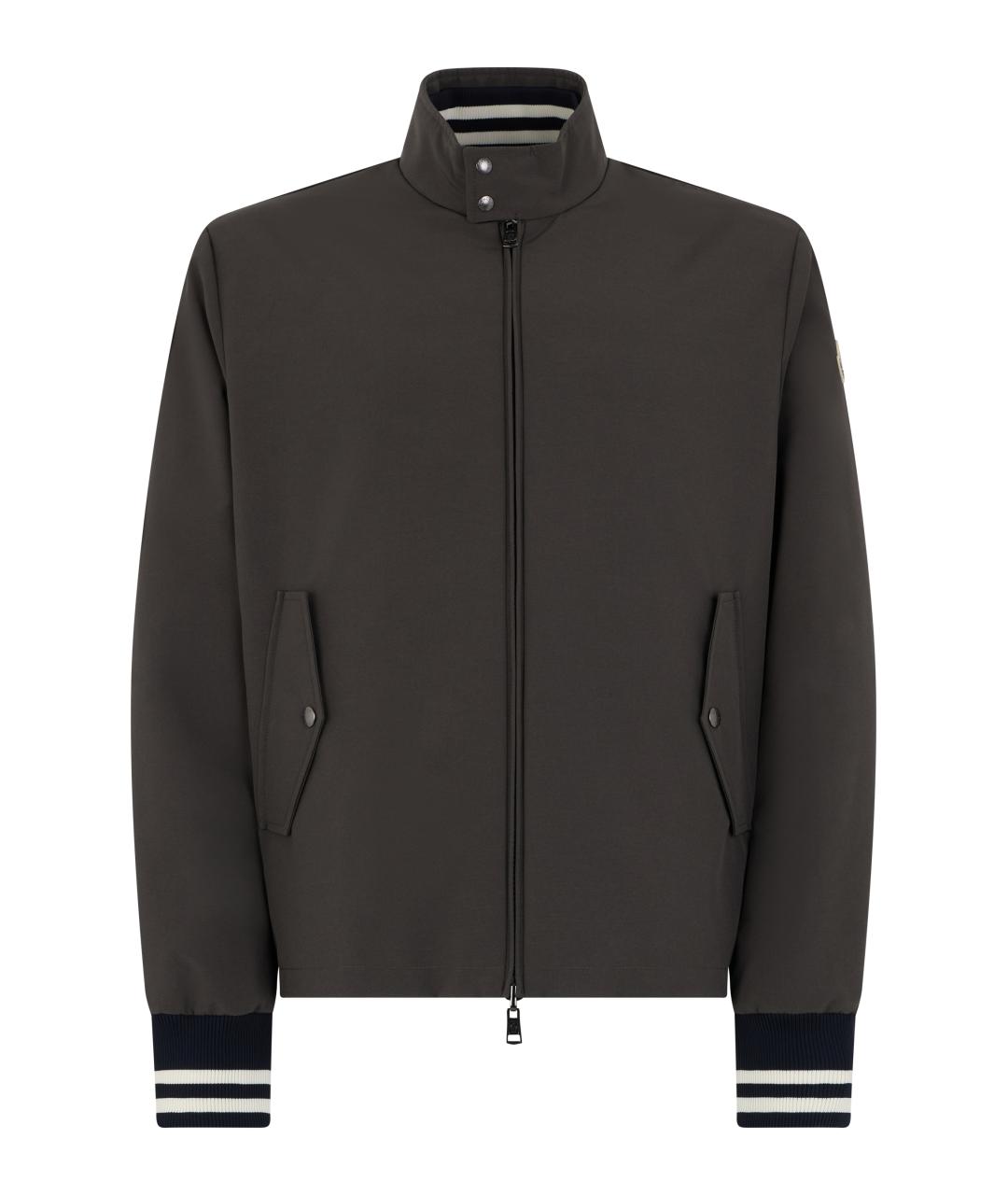 MONCLER Черная полиэстеровая куртка, фото 1