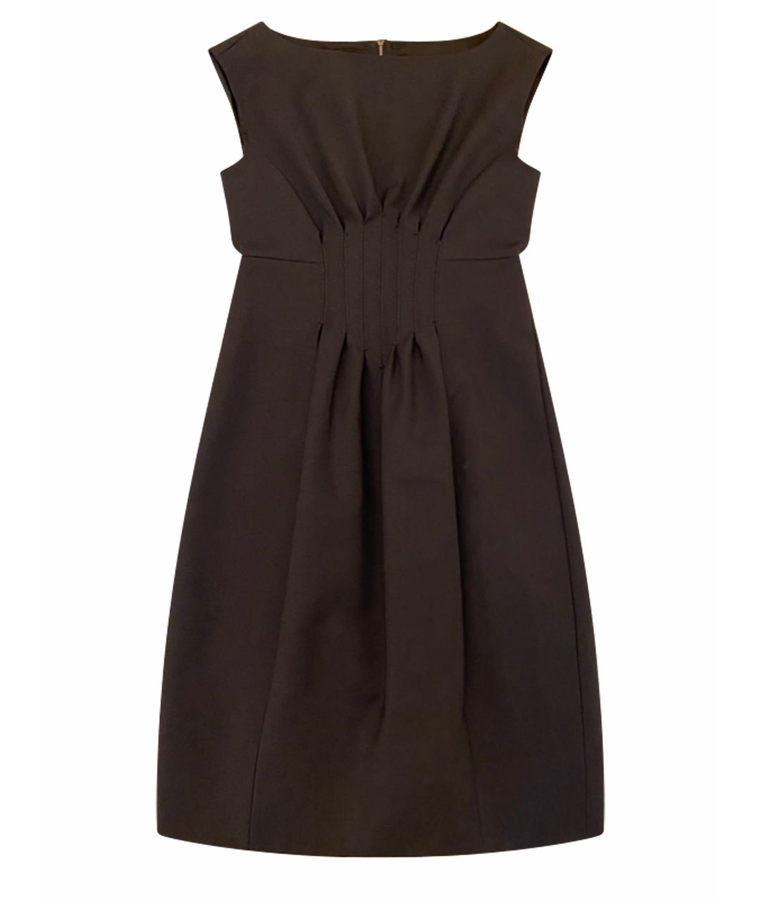 SPORTMAX Черное хлопко-эластановое коктейльное платье, фото 1