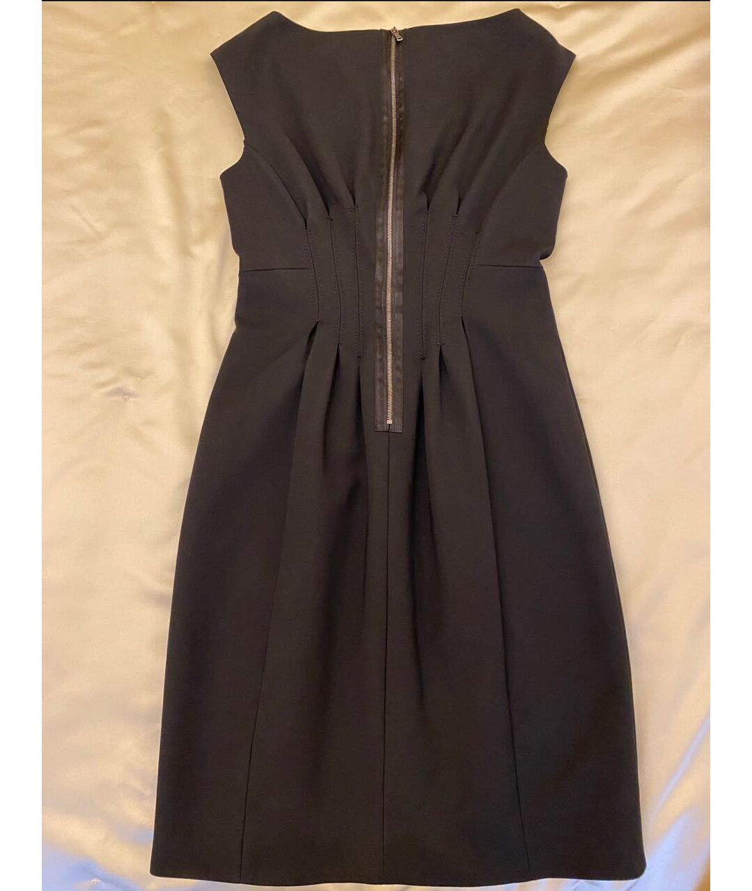 SPORTMAX Черное хлопко-эластановое коктейльное платье, фото 2