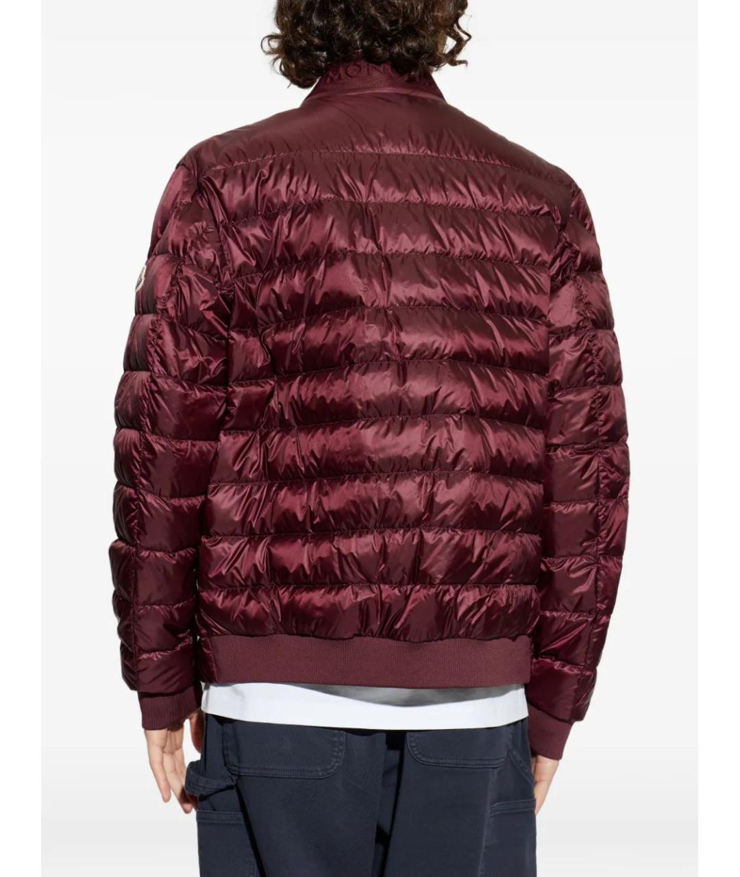 MONCLER Красная полиэстеровая куртка, фото 4
