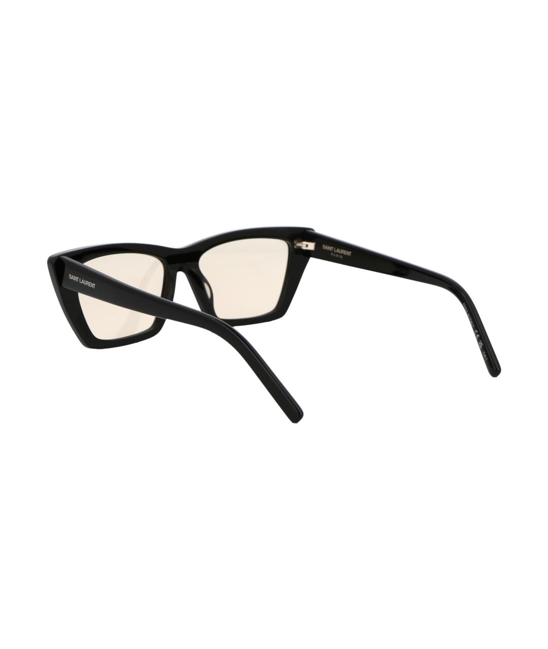 SAINT LAURENT Черные пластиковые солнцезащитные очки, фото 4