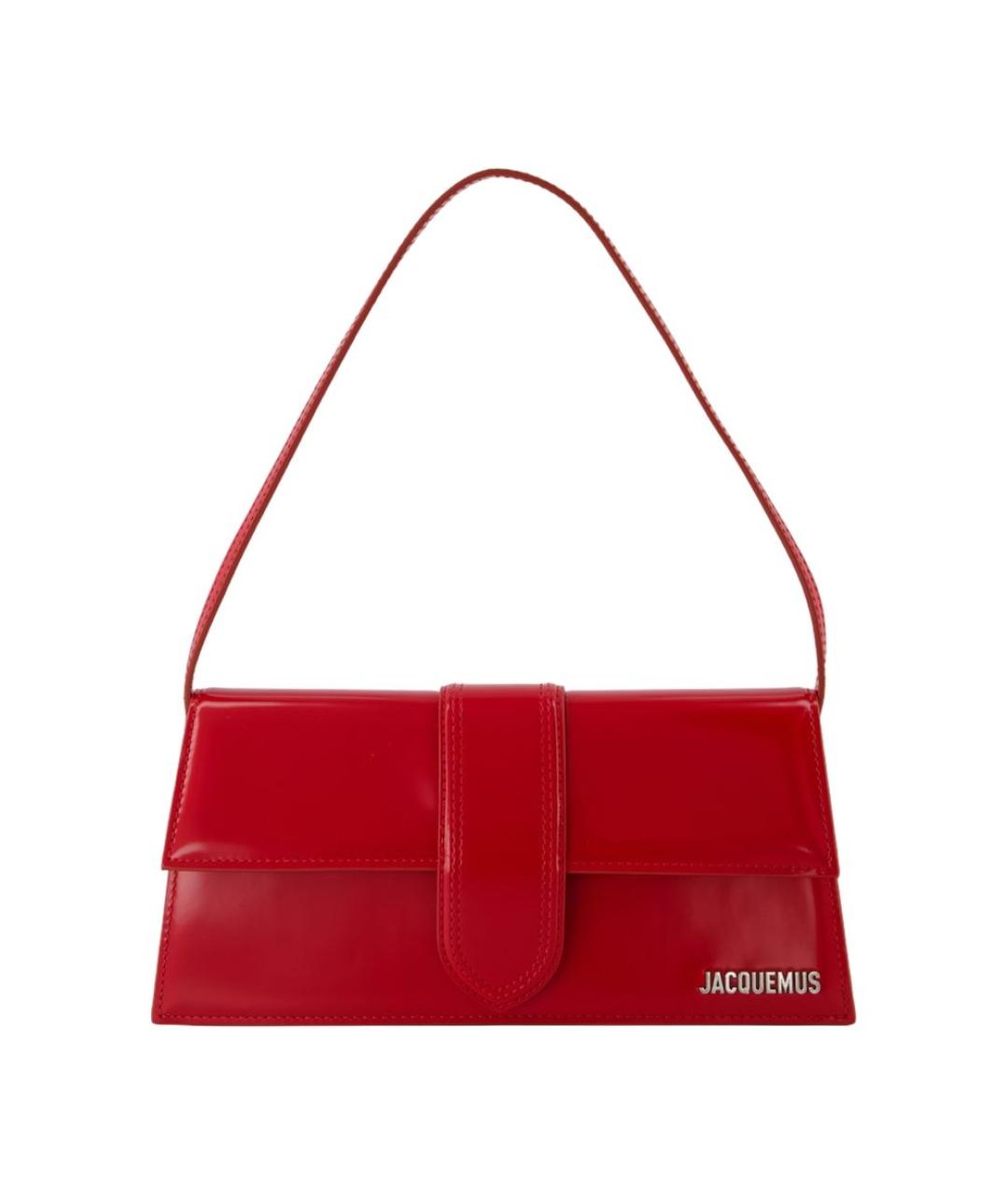 JACQUEMUS Красная кожаная сумка с короткими ручками, фото 1