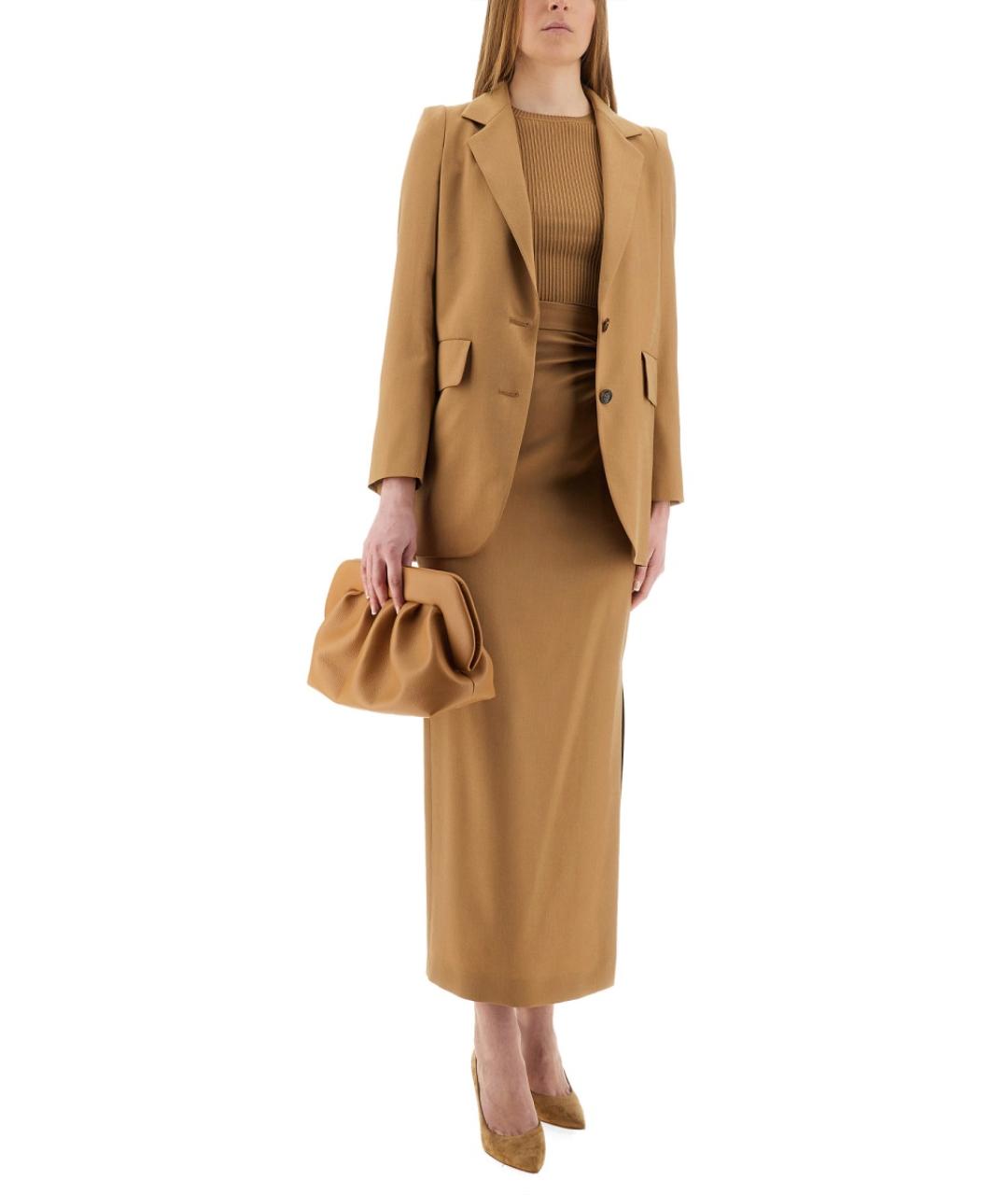 MAX MARA Бежевый вискозный джемпер / свитер, фото 2