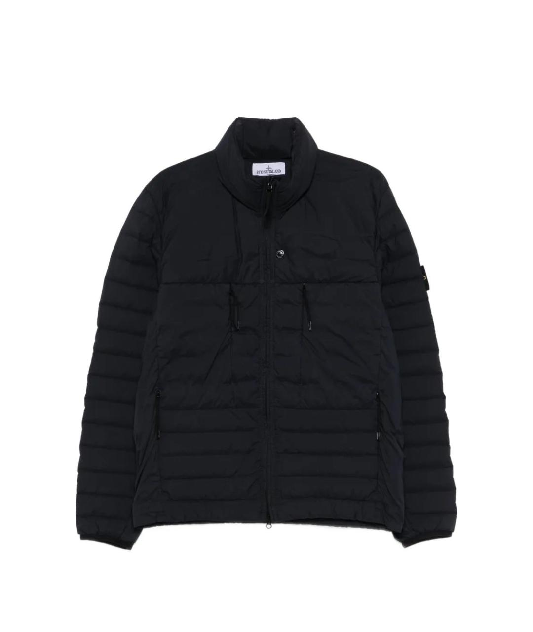 STONE ISLAND Темно-синяя полиамидовая куртка, фото 1