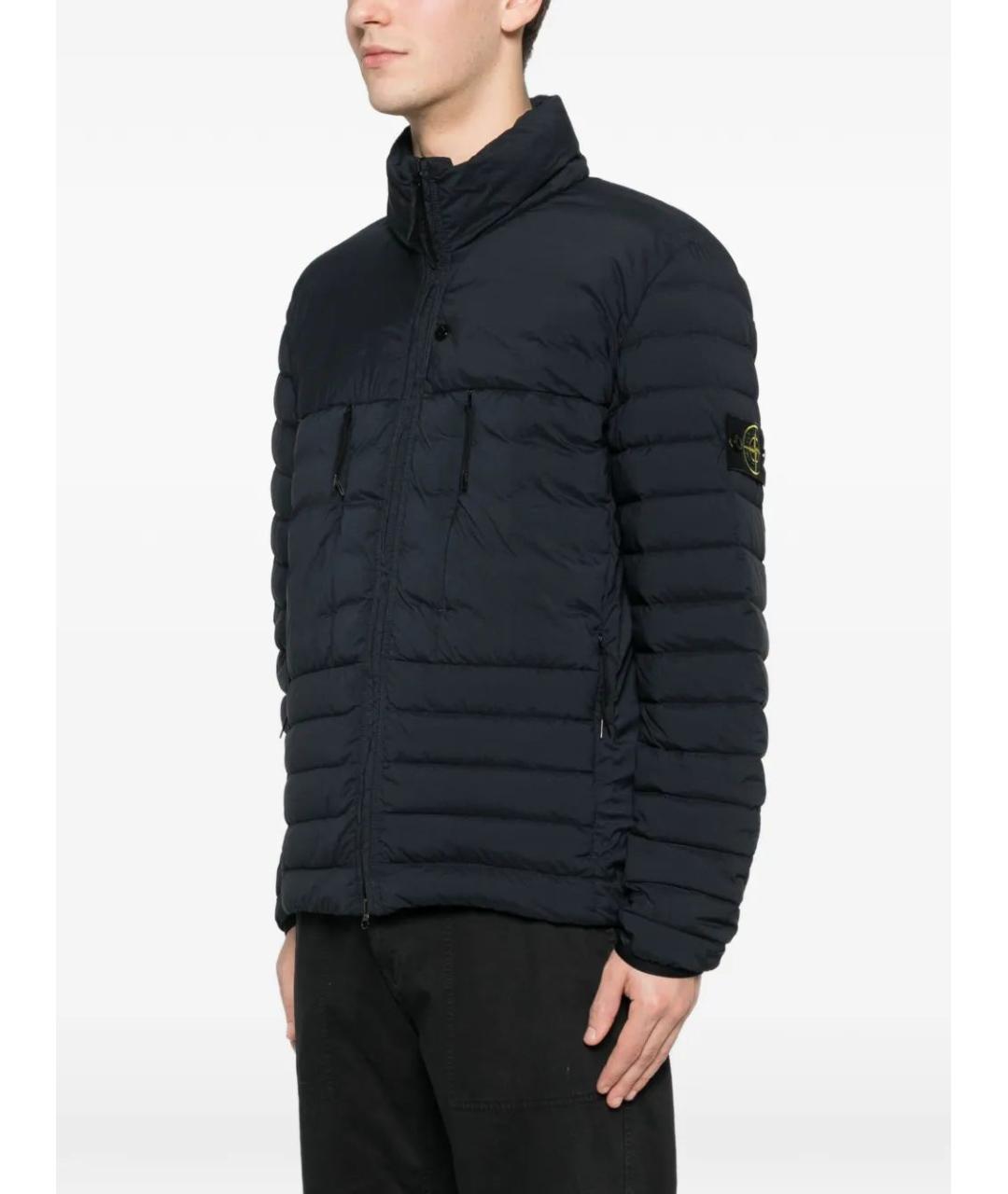 STONE ISLAND Темно-синяя полиамидовая куртка, фото 3