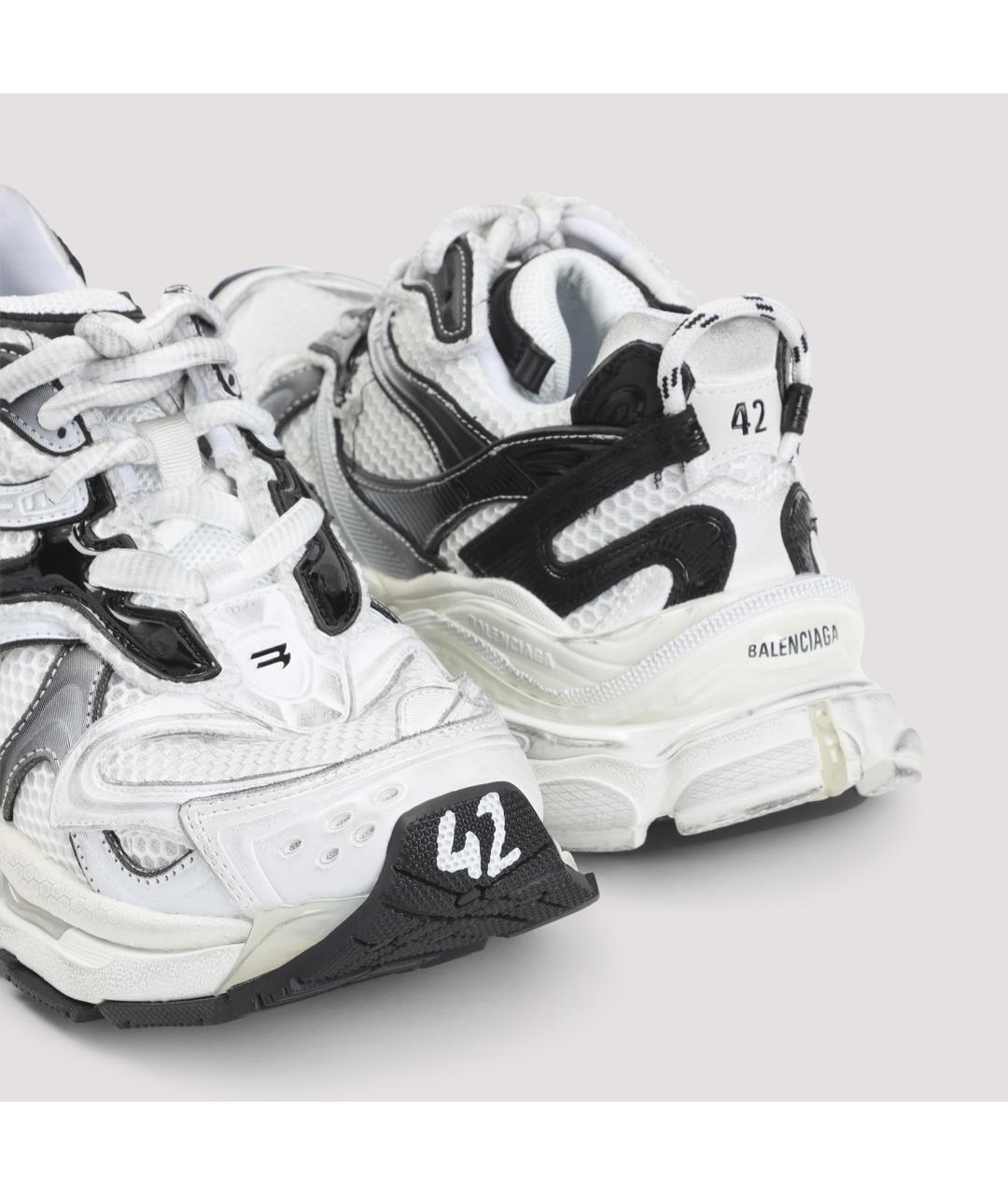 BALENCIAGA Белые синтетические низкие кроссовки / кеды, фото 4