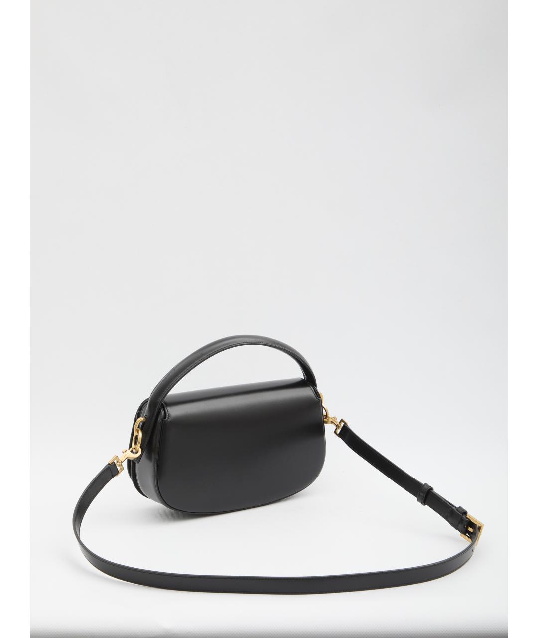 SAINT LAURENT Черная кожаная сумка через плечо, фото 2