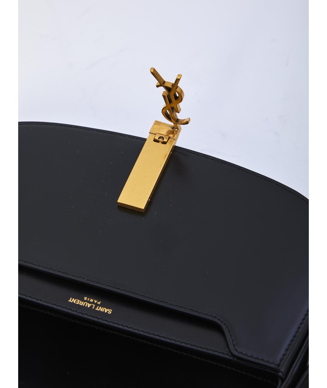 SAINT LAURENT Черная кожаная сумка через плечо, фото 4