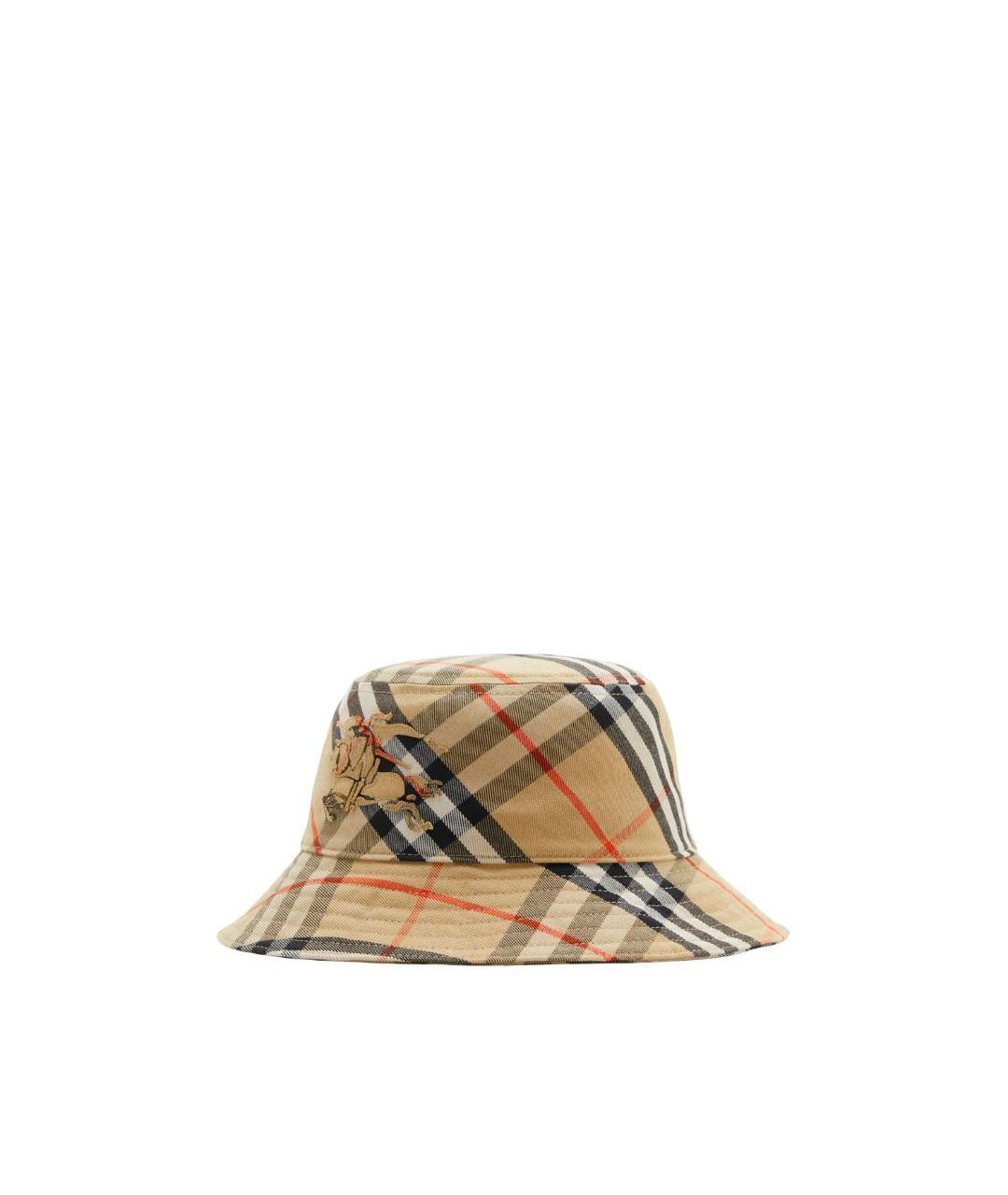 BURBERRY Бежевая синтетическая панама, фото 1