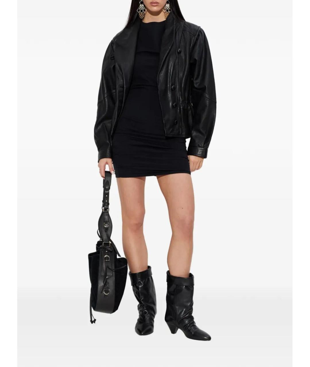 ISABEL MARANT Черное хлопковое повседневное платье, фото 2