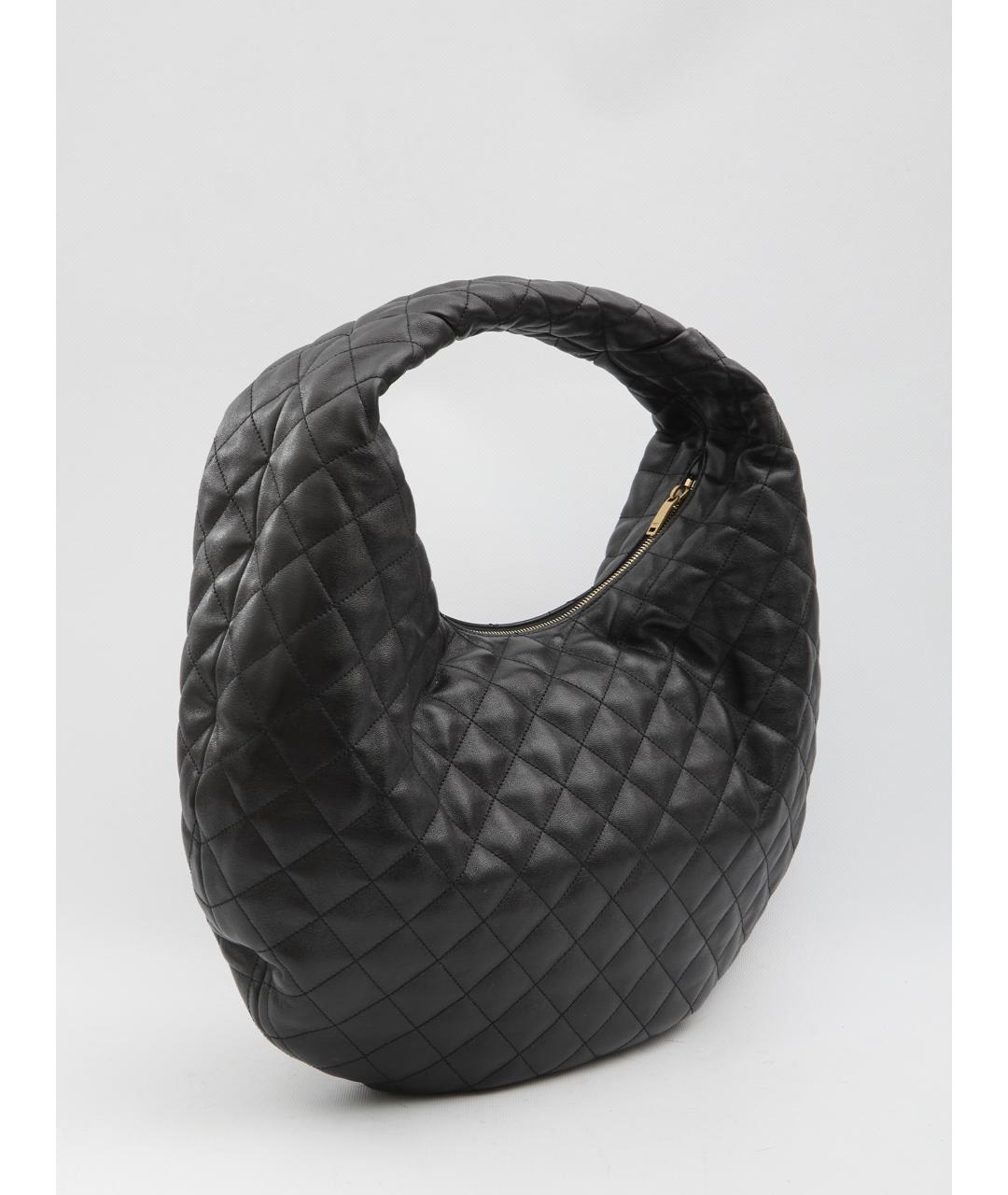 SAINT LAURENT Черная кожаная сумка тоут, фото 2