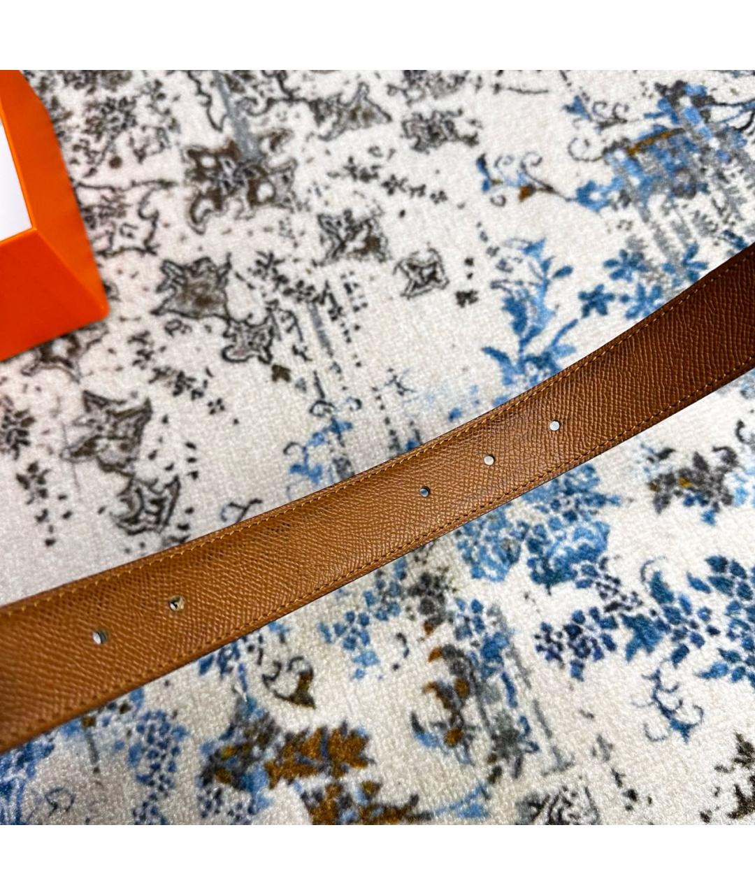 HERMES Черный кожаный ремень, фото 5