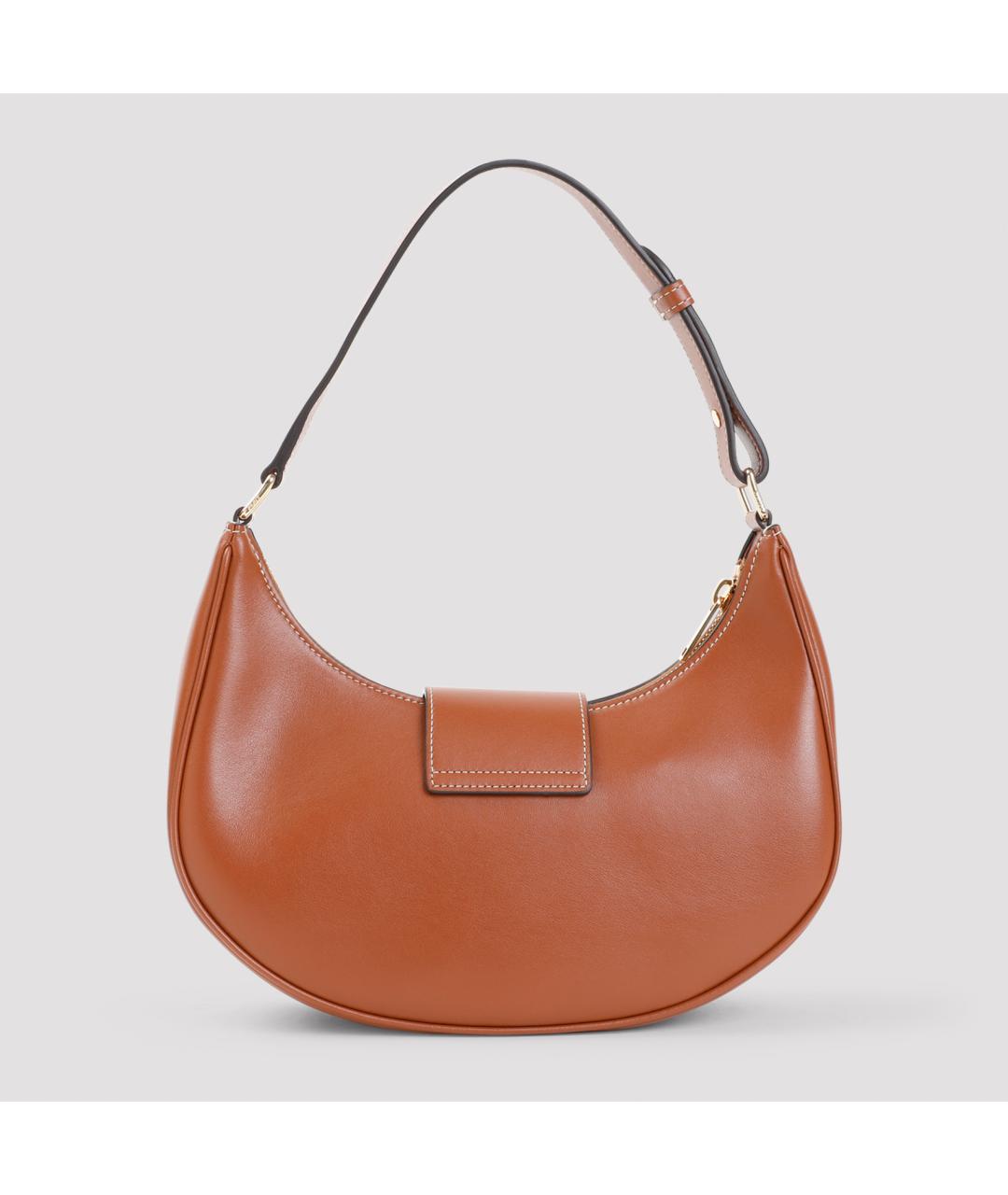 CELINE Коричневая кожаная сумка через плечо, фото 3