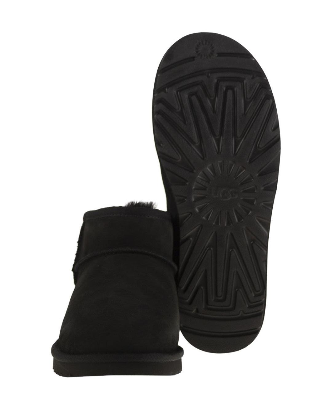 UGG AUSTRALIA Черные нубуковые низкие ботинки, фото 5