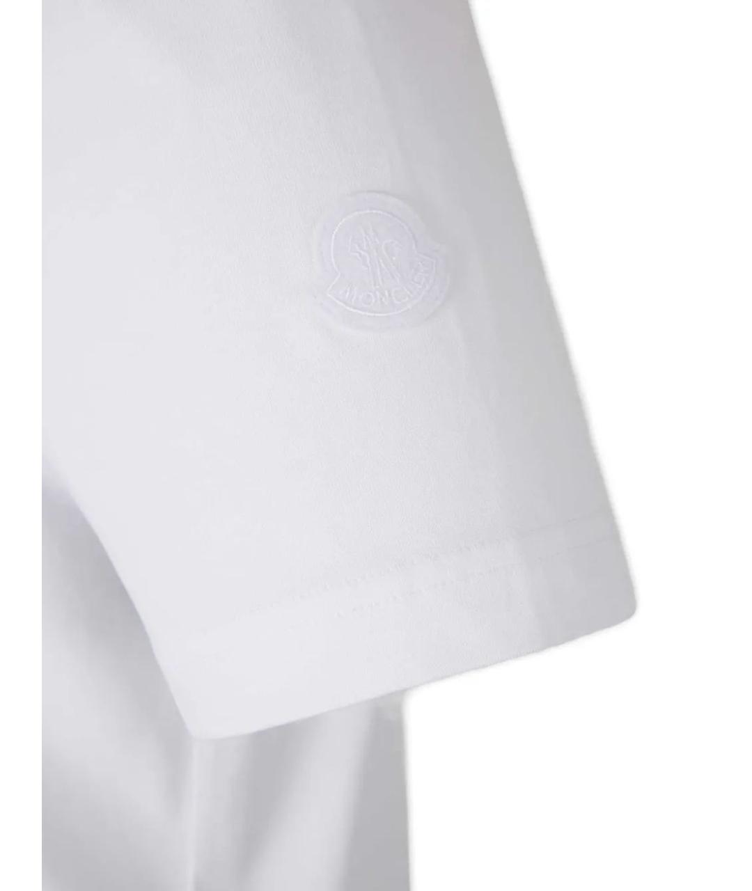 MONCLER Белая хлопковая футболка, фото 5