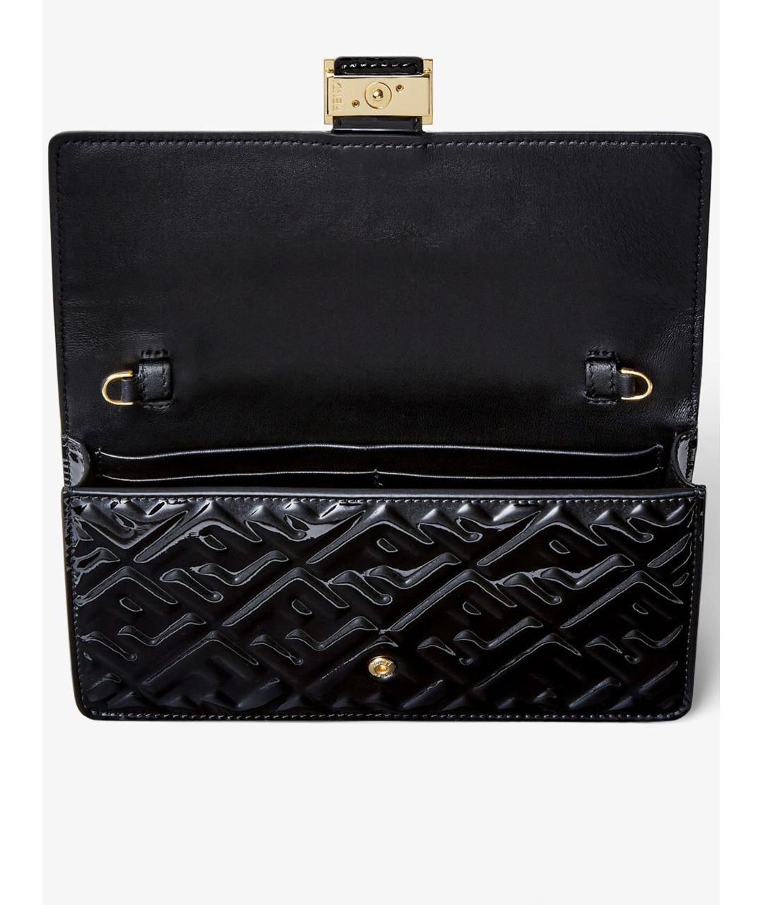 FENDI Черная кожаная сумка через плечо, фото 4