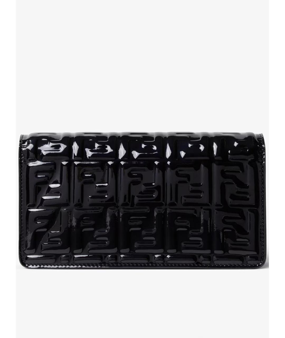 FENDI Черная кожаная сумка через плечо, фото 3