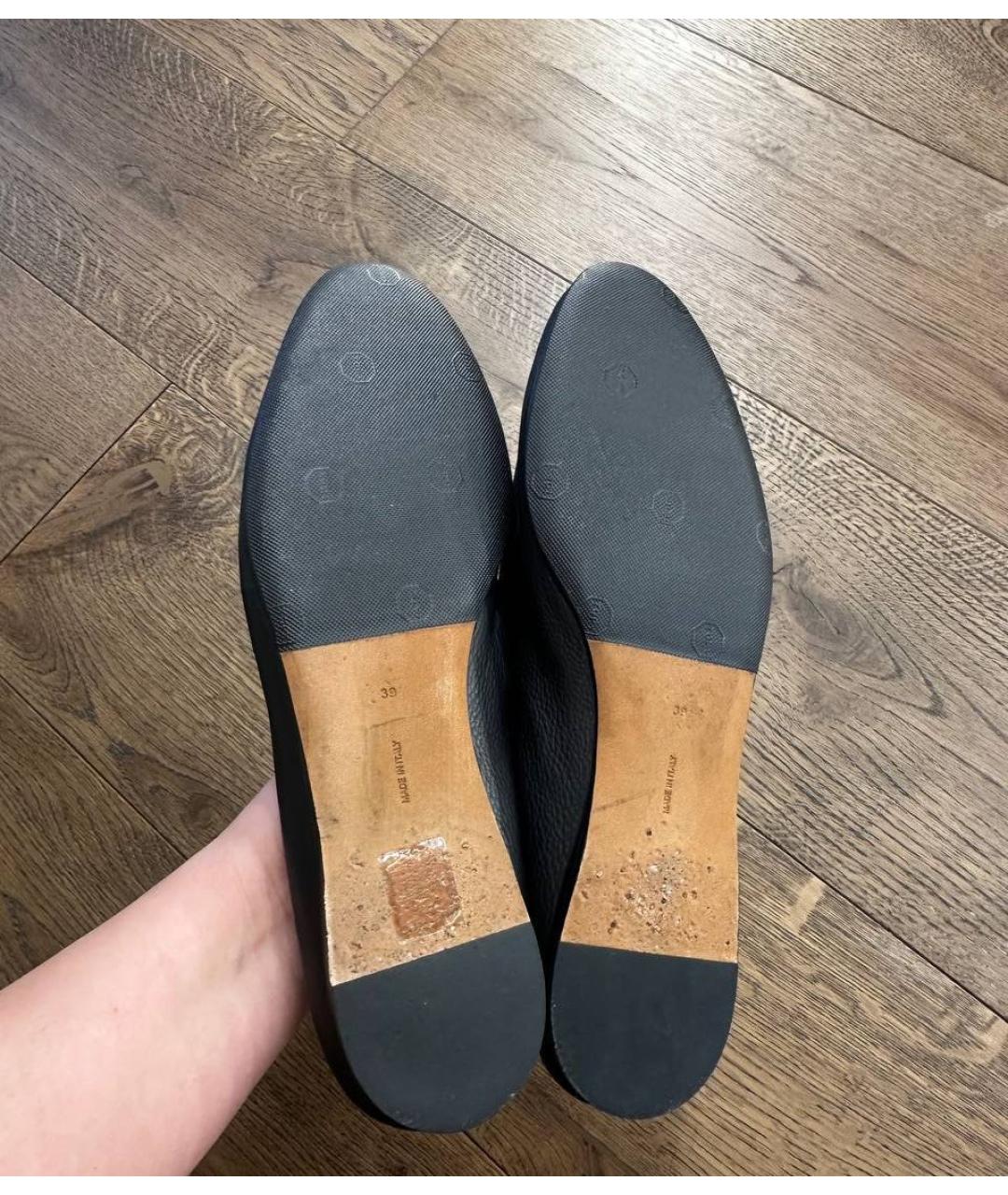 THE ROW Черные кожаные лоферы, фото 4