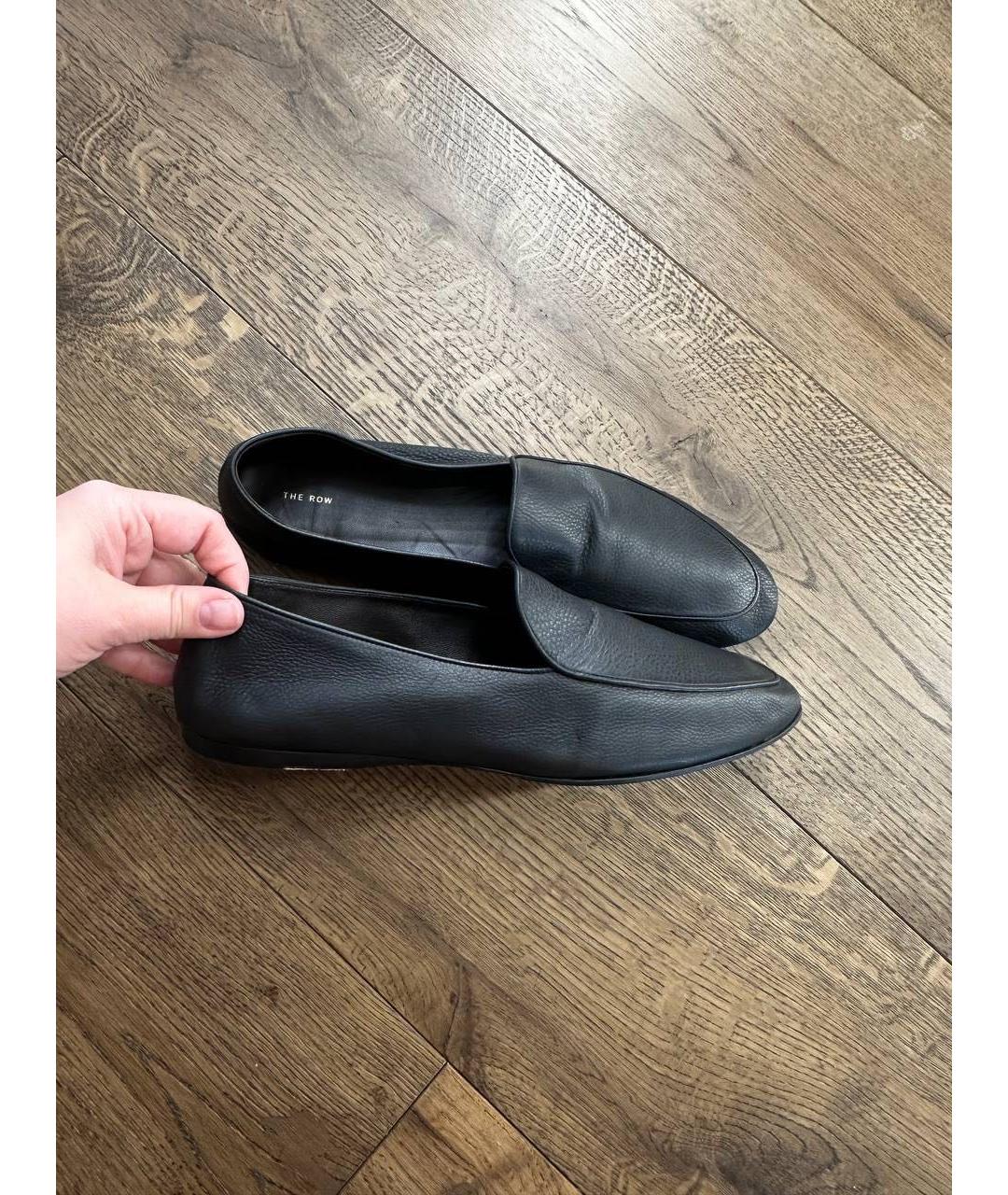 THE ROW Черные кожаные лоферы, фото 2