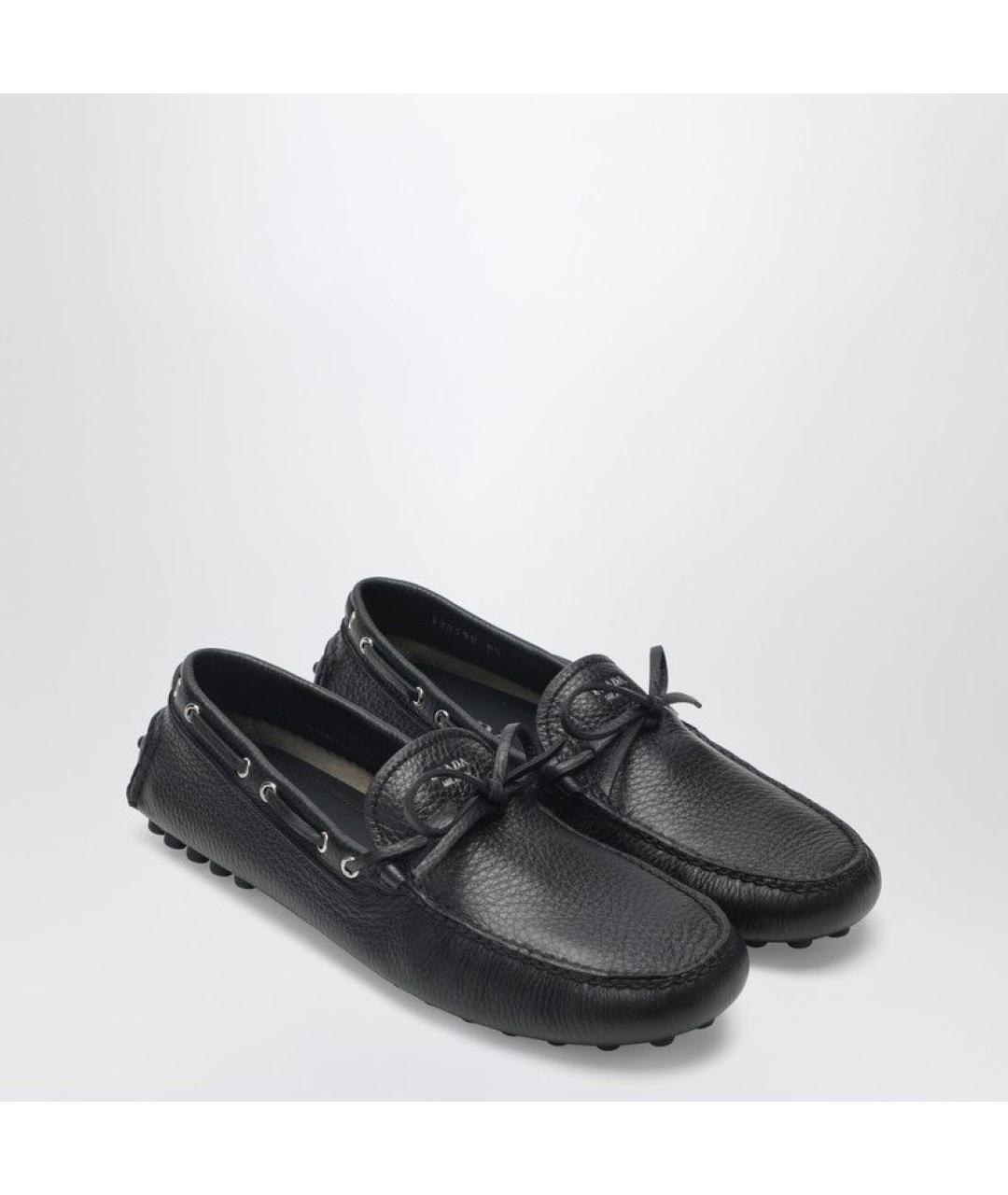 PRADA Черные кожаные лоферы, фото 3