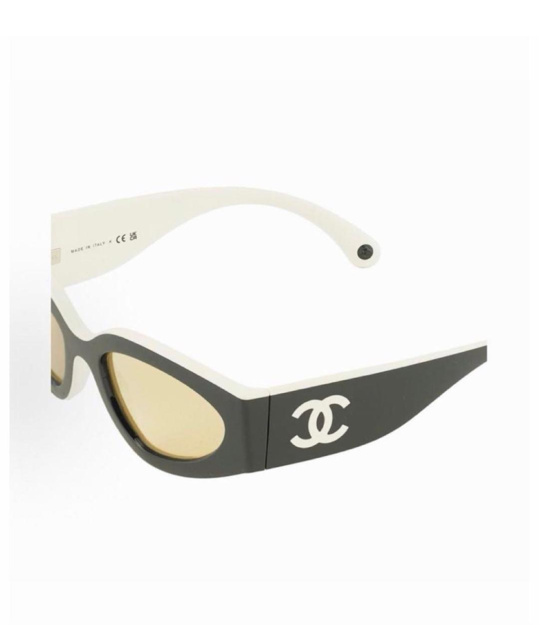 CHANEL Черные пластиковые солнцезащитные очки, фото 3