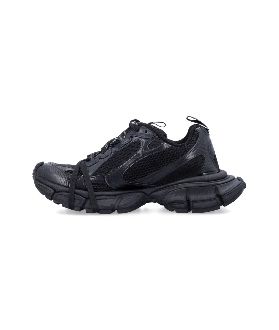 BALENCIAGA Черные синтетические низкие кроссовки / кеды, фото 3