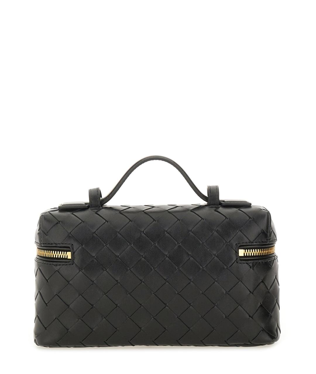 BOTTEGA VENETA Черная кожаная сумка через плечо, фото 4