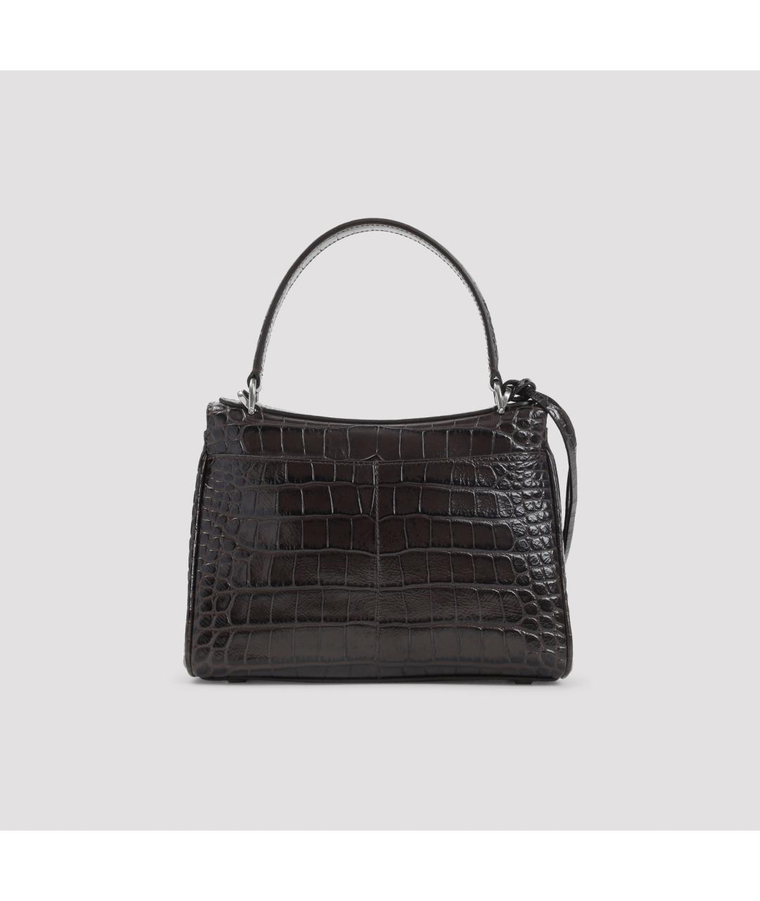 BALENCIAGA Коричневая сумка тоут из лакированной кожи, фото 3