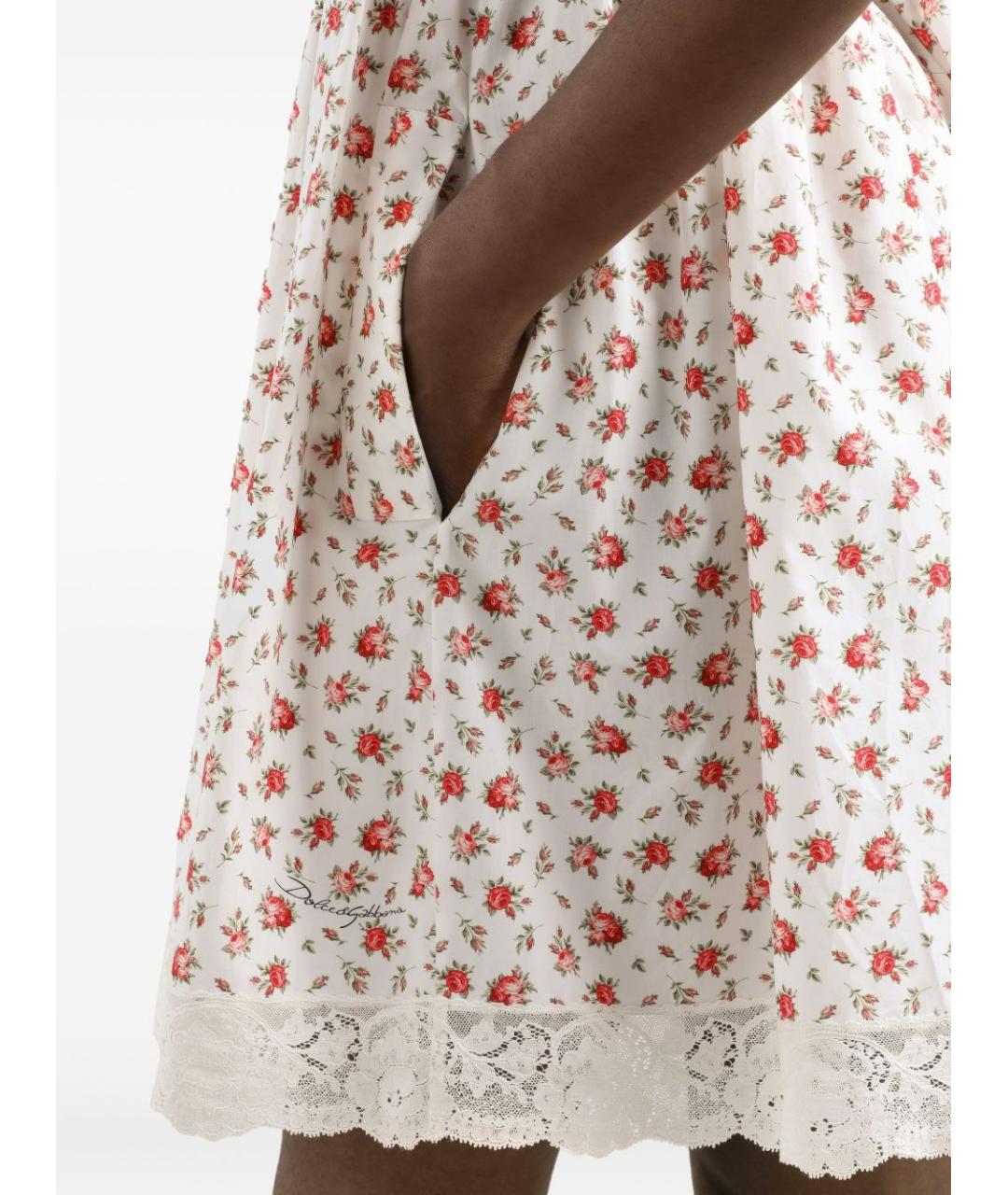 DOLCE&GABBANA Белый хлопковый сарафан, фото 3
