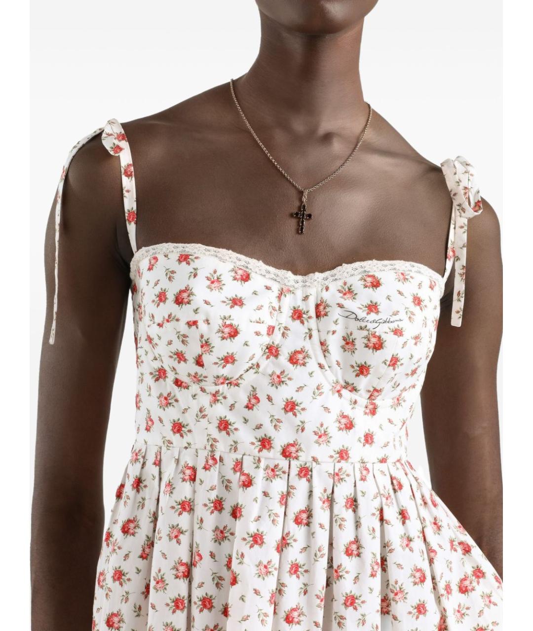 DOLCE&GABBANA Белый хлопковый сарафан, фото 2