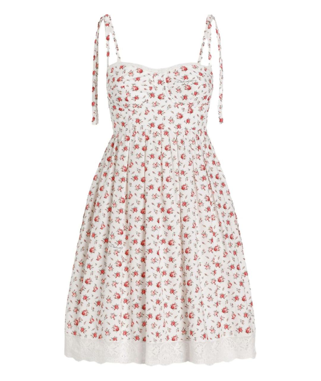 DOLCE&GABBANA Белый хлопковый сарафан, фото 1