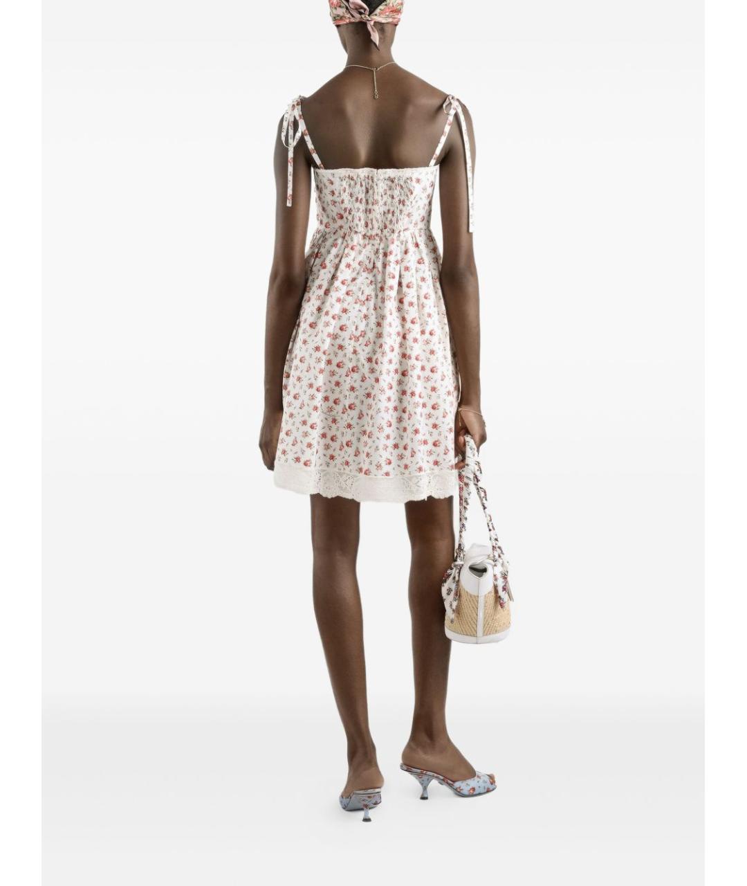 DOLCE&GABBANA Белый хлопковый сарафан, фото 5