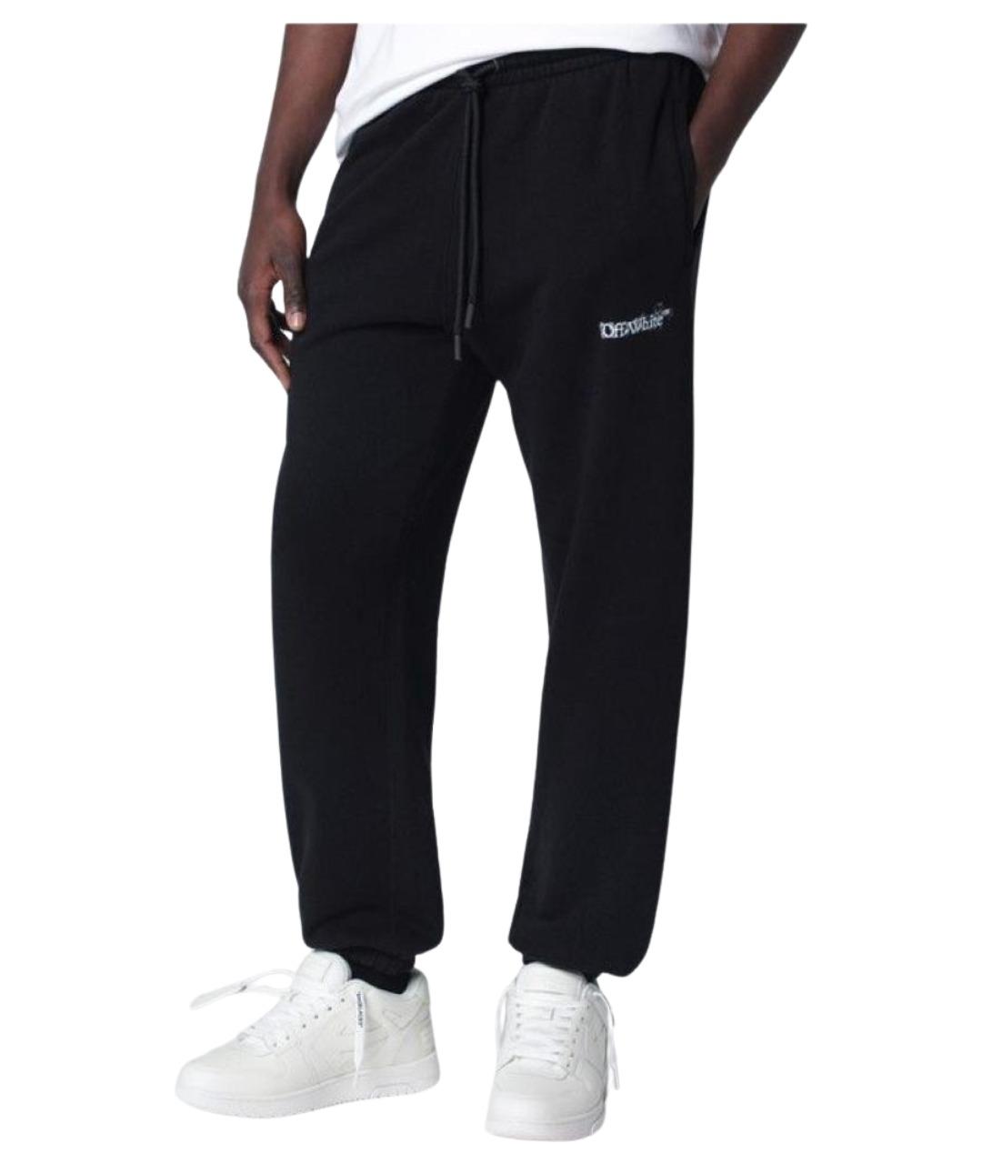 OFF-WHITE Черные хлопковые повседневные брюки, фото 1