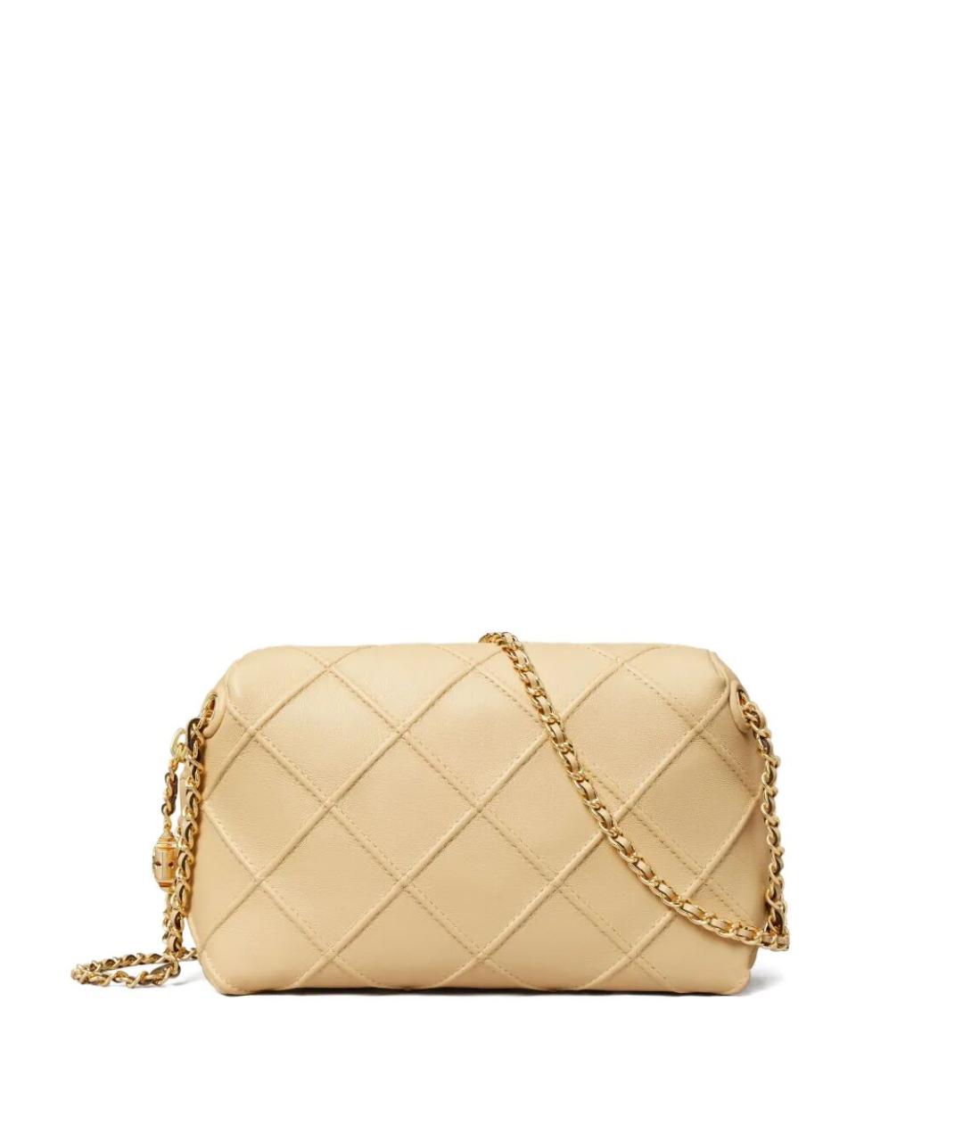TORY BURCH Бежевая кожаная сумка через плечо, фото 1