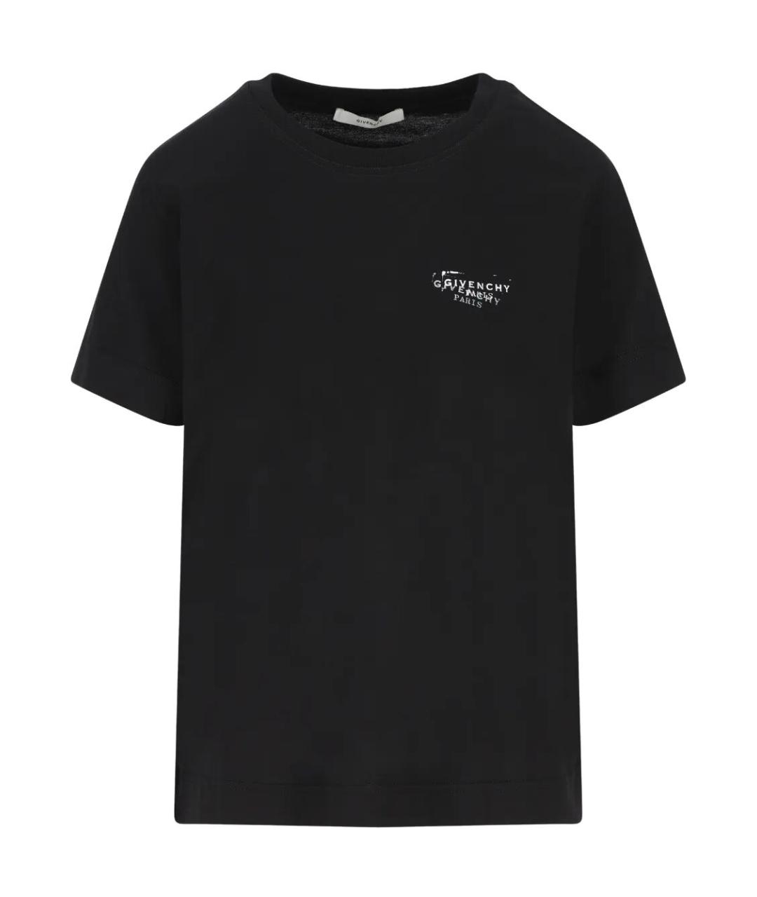 GIVENCHY Черная хлопковая футболка, фото 1