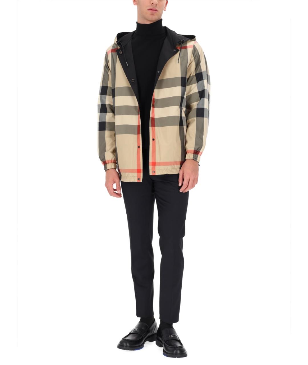 BURBERRY Черная полиэстеровая куртка, фото 3