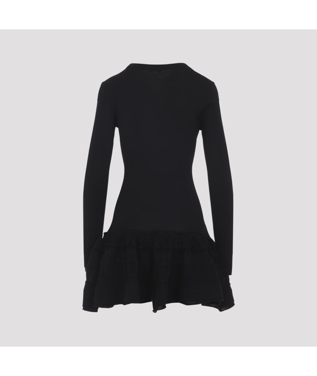 ALAIA Черное шерстяное повседневное платье, фото 4