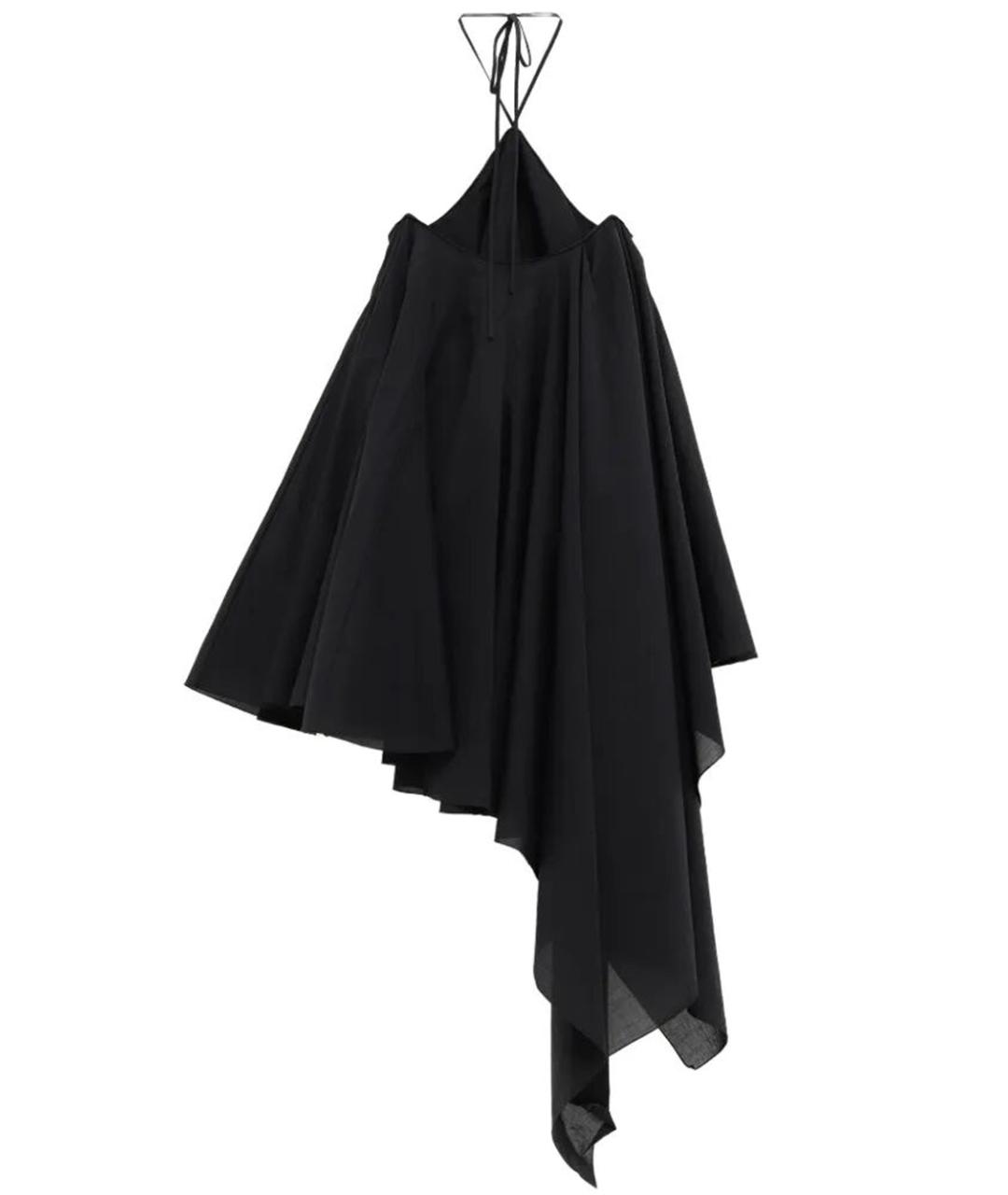 JACQUEMUS Черное хлопковое коктейльное платье, фото 4