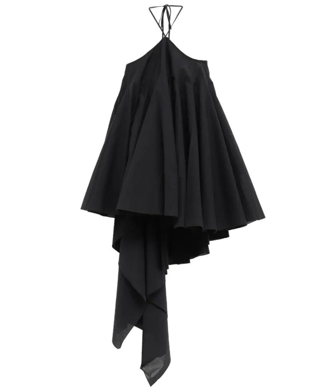JACQUEMUS Черное хлопковое коктейльное платье, фото 1