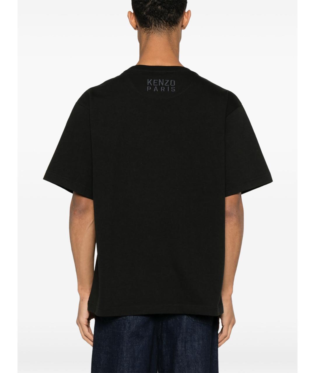 KENZO Черная хлопковая футболка, фото 5